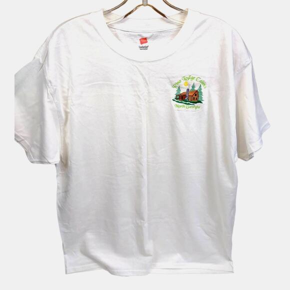 Vintage Souvenir T Shirt Pine Lodge Cabins Resort N Georgia Blue Ridge Mountain - Picture 3 of 9